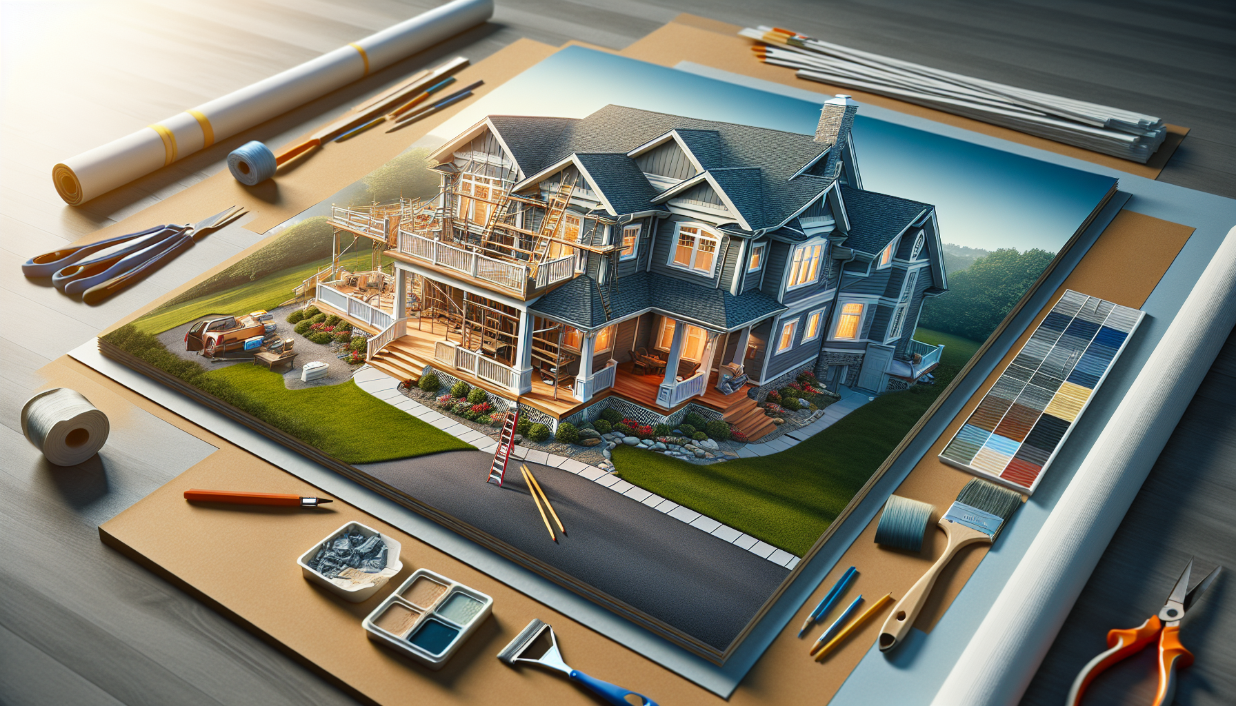 Complete home siding installation project, beautiful home transformation