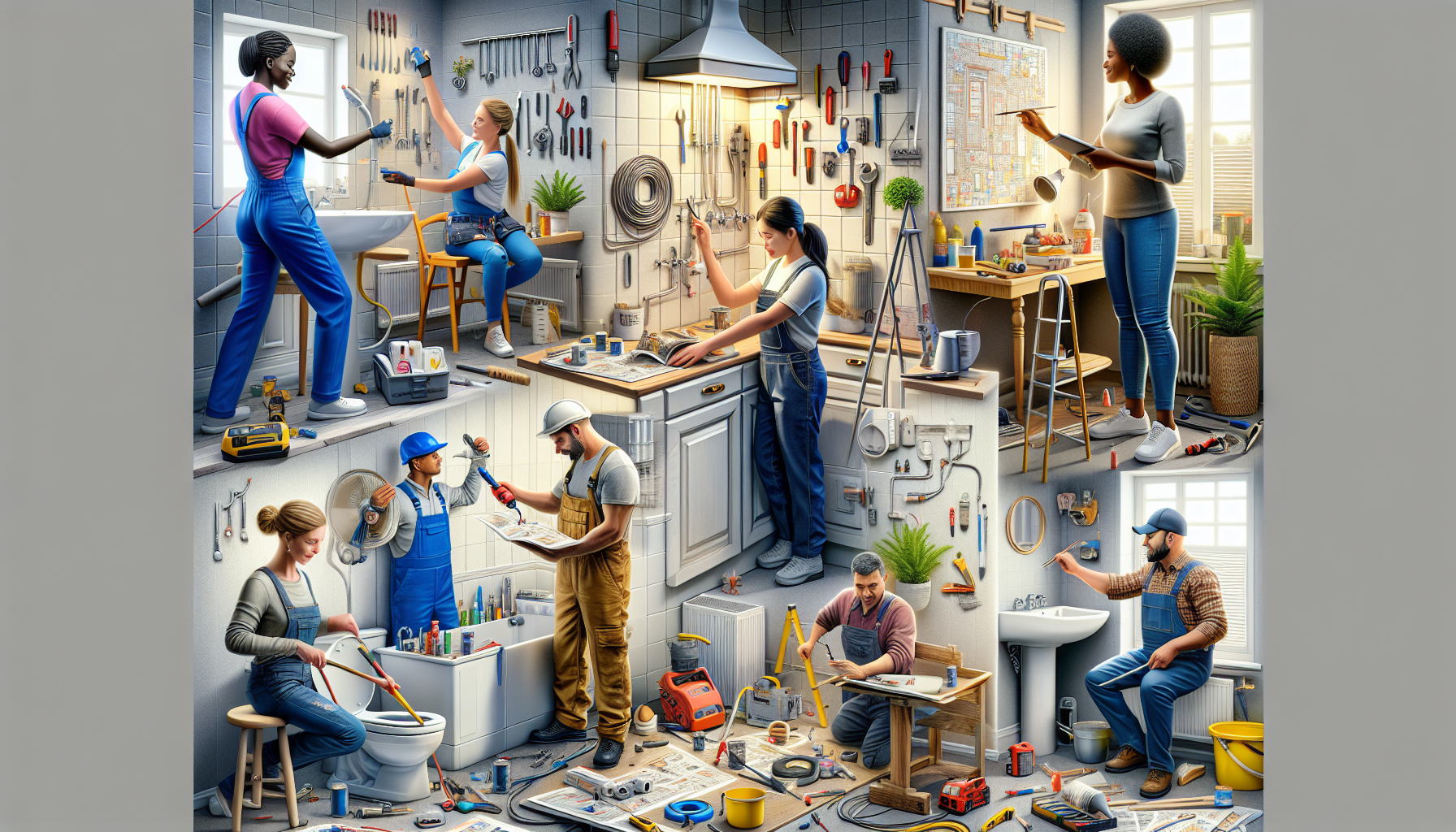 Educational home improvement content and helpful tips illustration